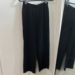 Carly Jean Los Angeles Black Wide-Leg Pull-On Pants